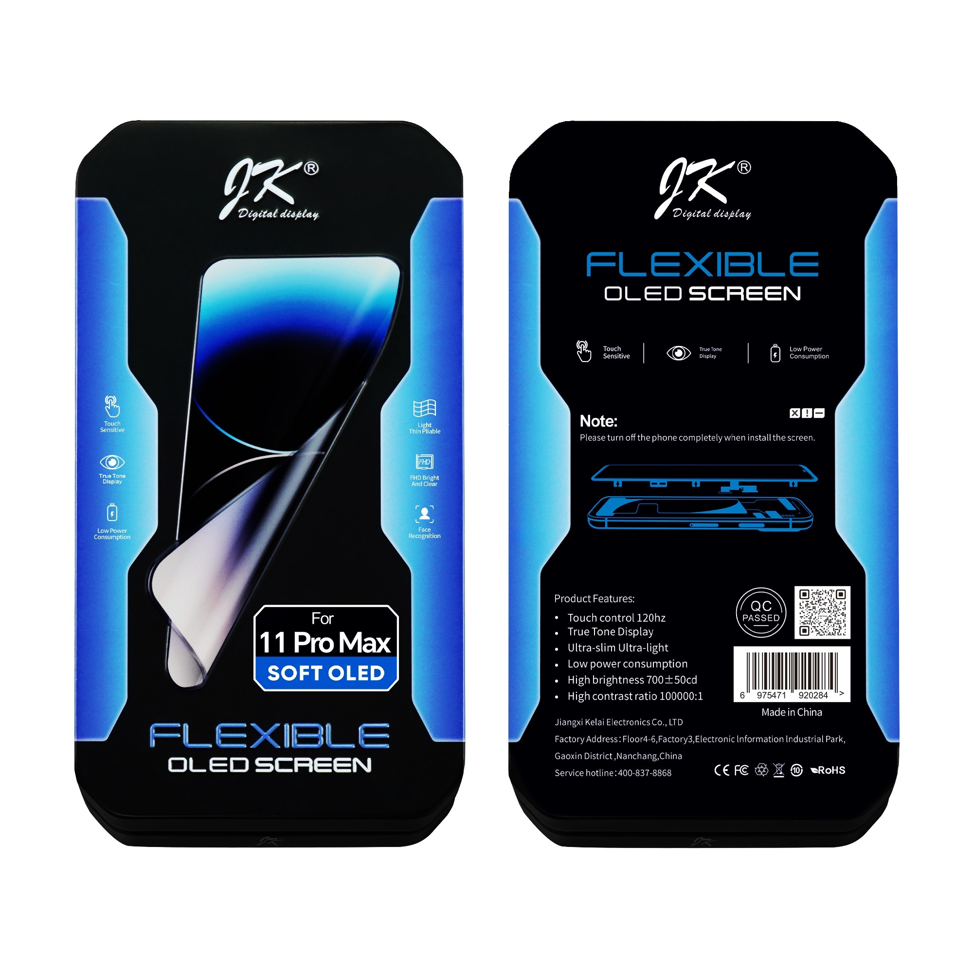 JK Soft OLED Screen Assembly Replacement for Apple iPhone 11 Pro Max