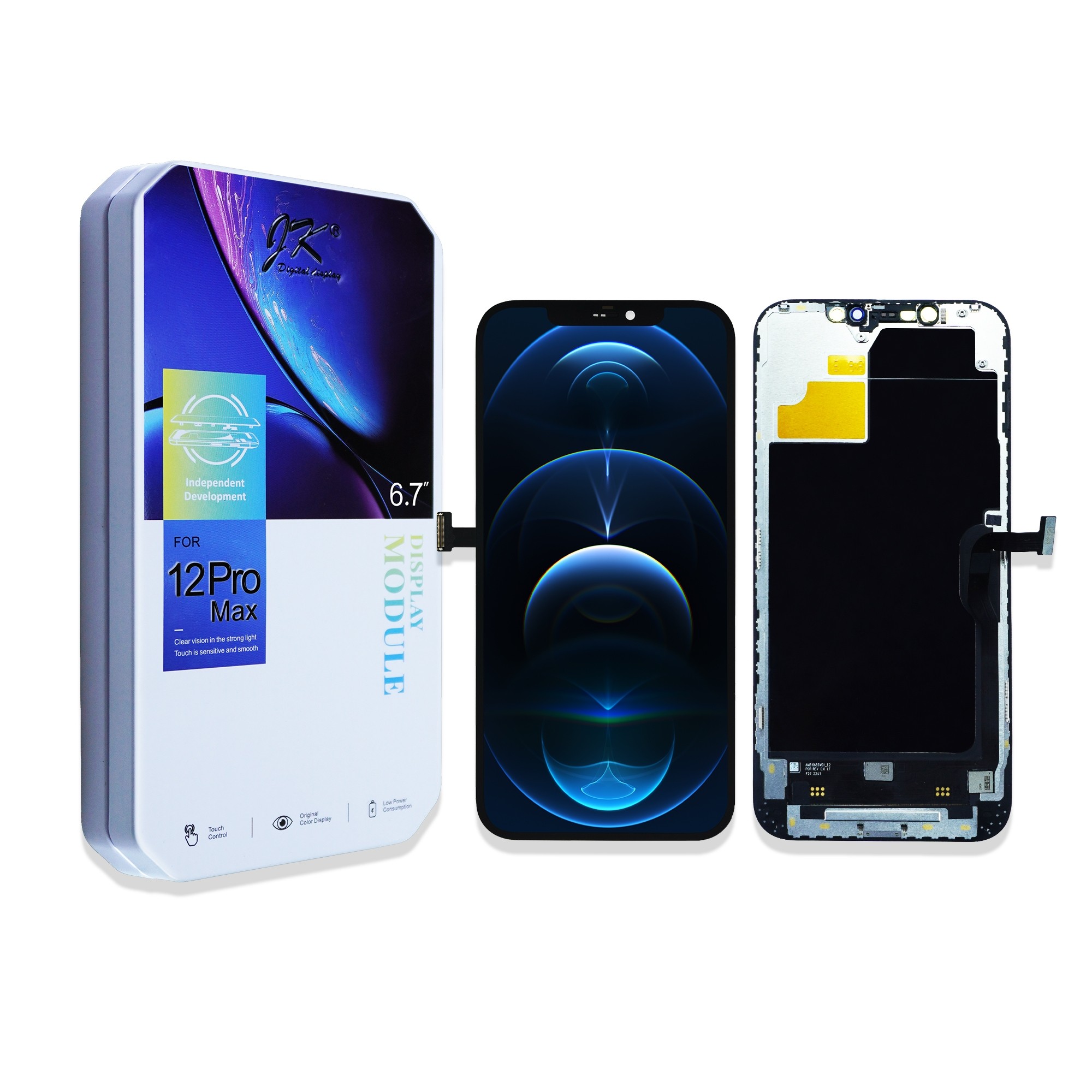 JK FHD LCD Screen Assembly Replacement for Apple iPhone 12PM