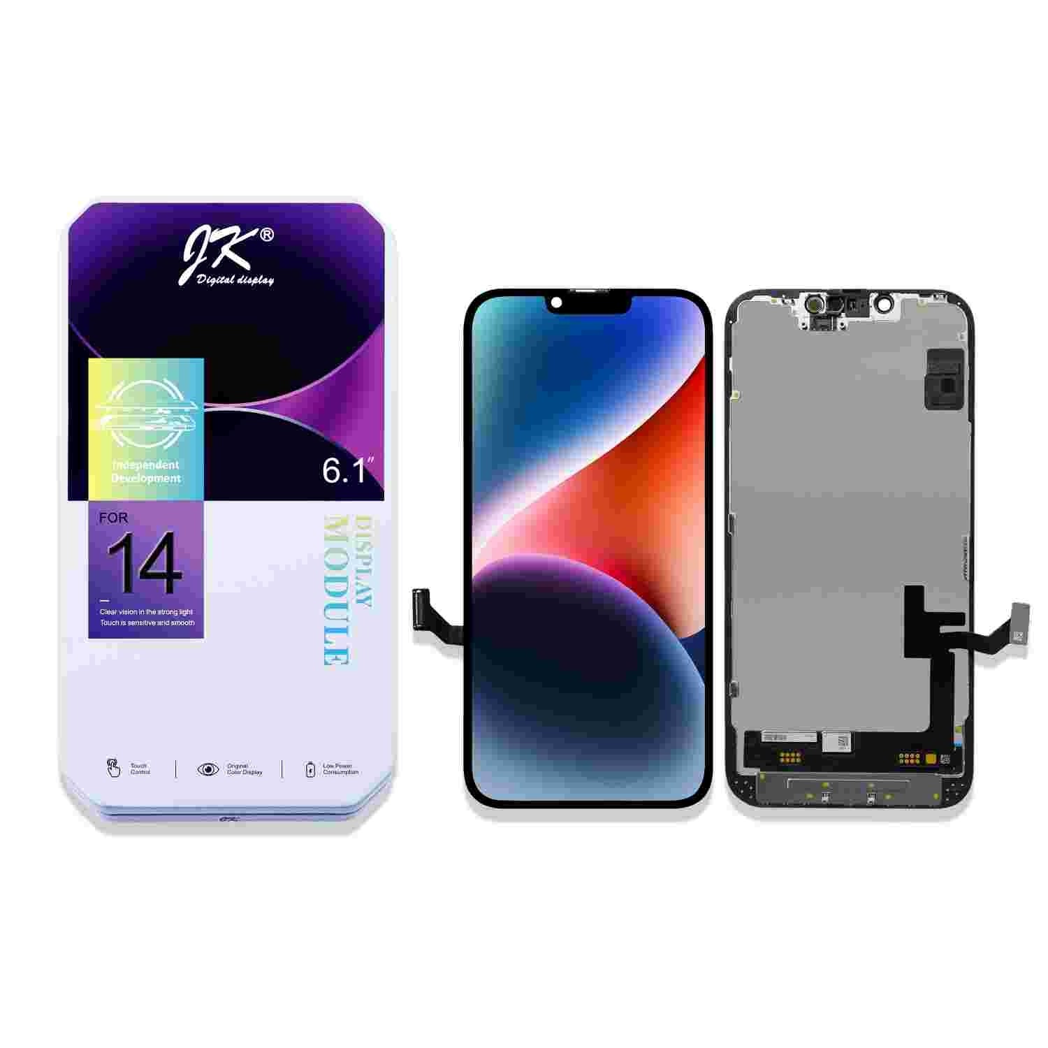 JK FHD LCD Screen Assembly Replacement for Apple iPhone 14