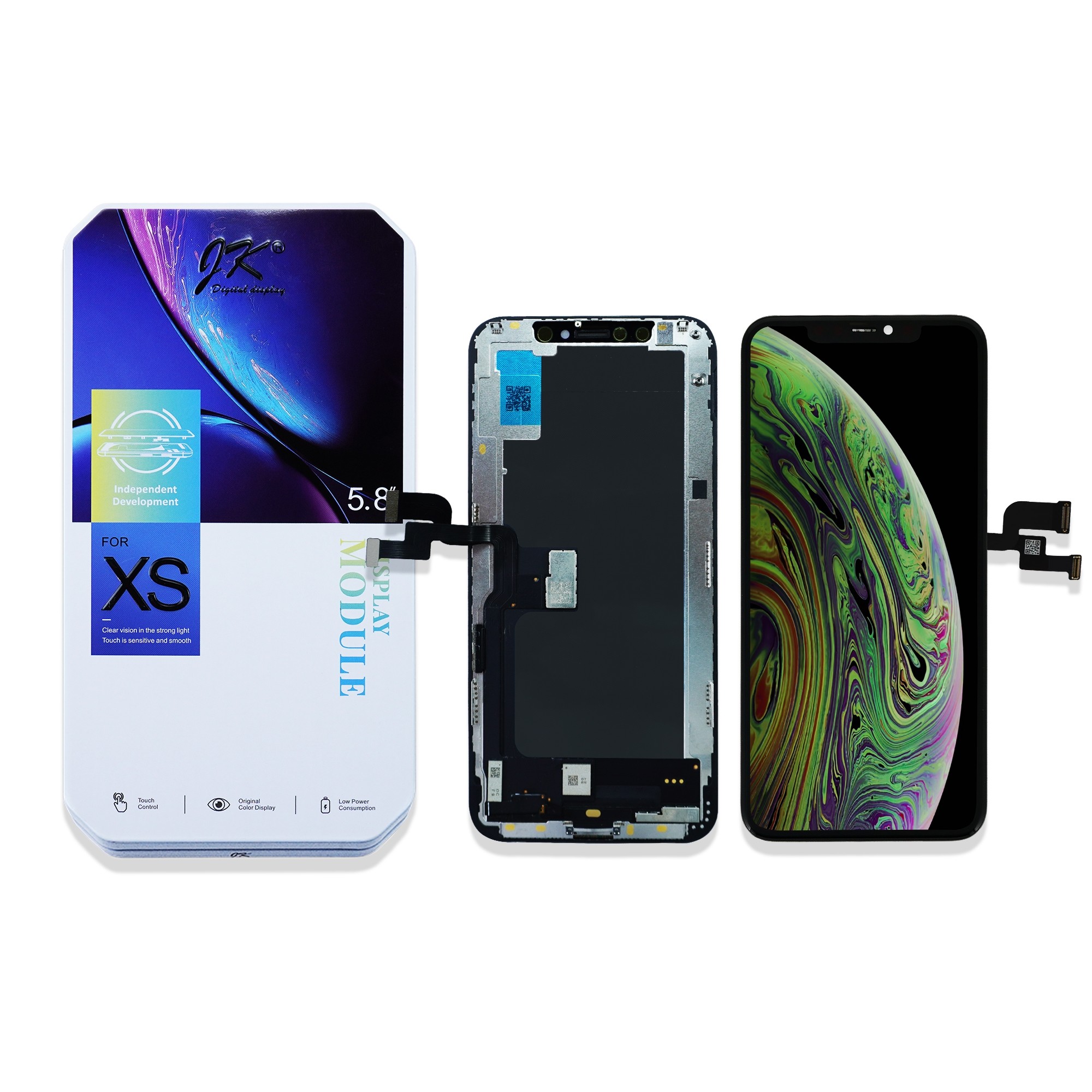 JK FHD LCD Screen Assembly Replacement for Apple iPhone XS